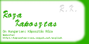 roza kaposztas business card